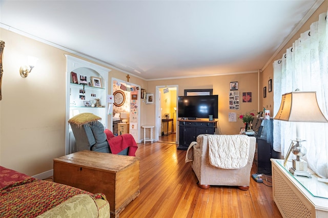 103 Fairfield Ave, Mineola, NY 11501 - living area with light wood finished floors and ornamental molding
