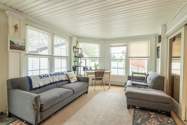 103 Fairfield Ave, Mineola, NY 11501 - sunroom with a baseboard heating unit and healthy amount of natural light