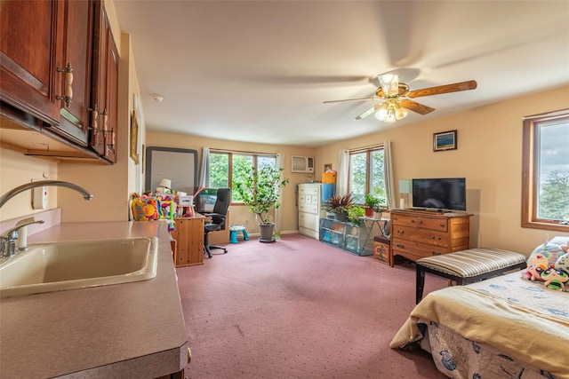 103 Fairfield Ave, Mineola, NY 11501 - carpeted bedroom with a sink