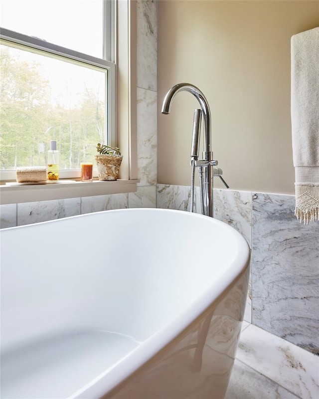 546 Willowemoc Rd, Livingston Manor, NY 12758 - bathroom view of a freestanding tub and a sink