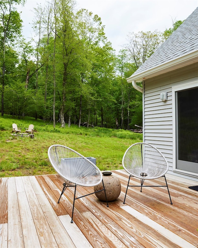 546 Willowemoc Rd, Livingston Manor, NY 12758 - wooden terrace featuring a yard