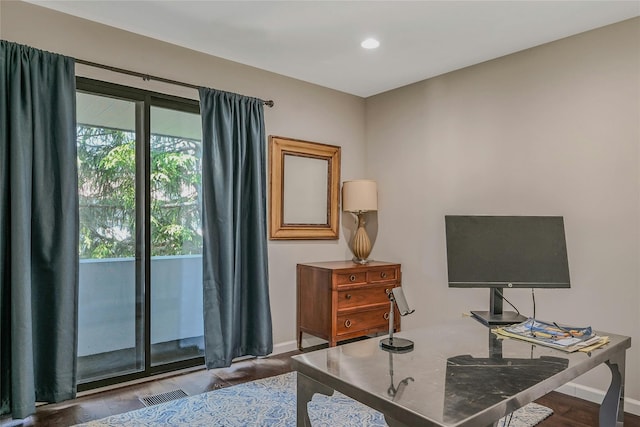 51 Eagle Chase, Woodbury, NY 11797 - office featuring wood finished floors, recessed lighting, and baseboards