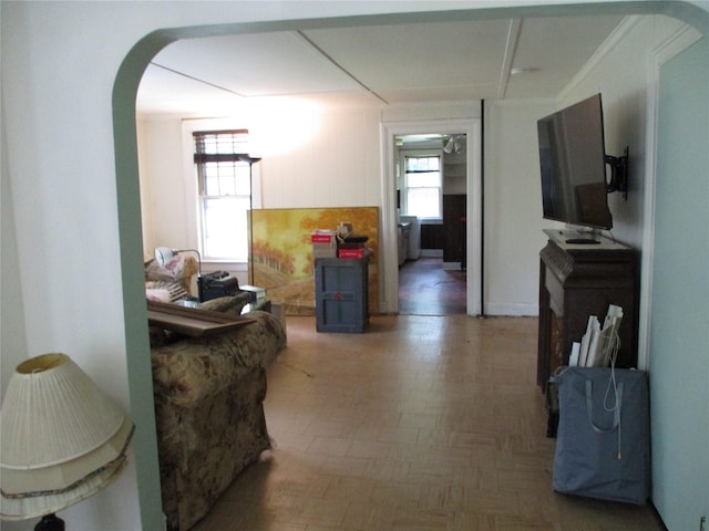 2 Van Wardt Pl, Tappan, NY 10983 - living area featuring arched walkways