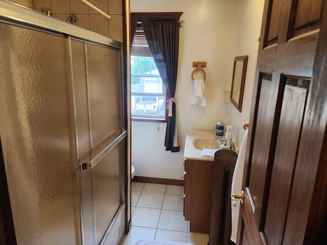 30 Royce Ave, Middletown, NY 10940 - bathroom with vanity, a shower stall, toilet, and tile patterned flooring