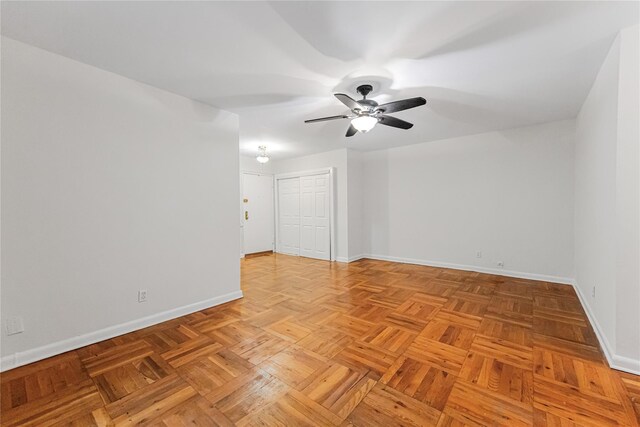 277 Bronx River Rd Unit 2A, Yonkers, NY 10704 - unfurnished room with ceiling fan and baseboards