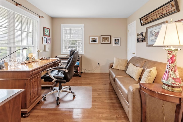 8 Lakeview Ct, Riverhead, NY 11901 - home office with light wood finished floors and baseboards