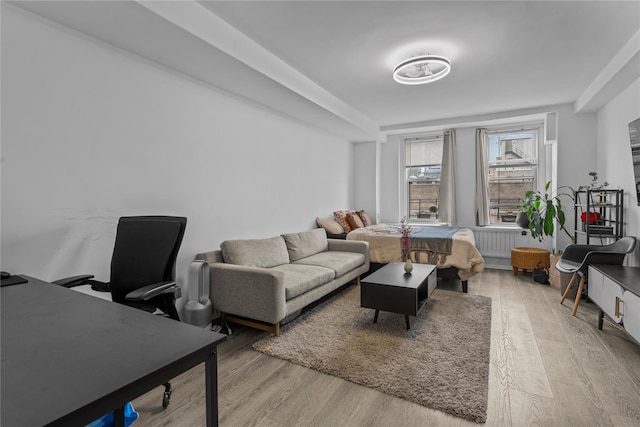 310 Riverside Dr Unit 1509, New York Manhattan, NY 10025 - living room with light wood finished floors and a desk