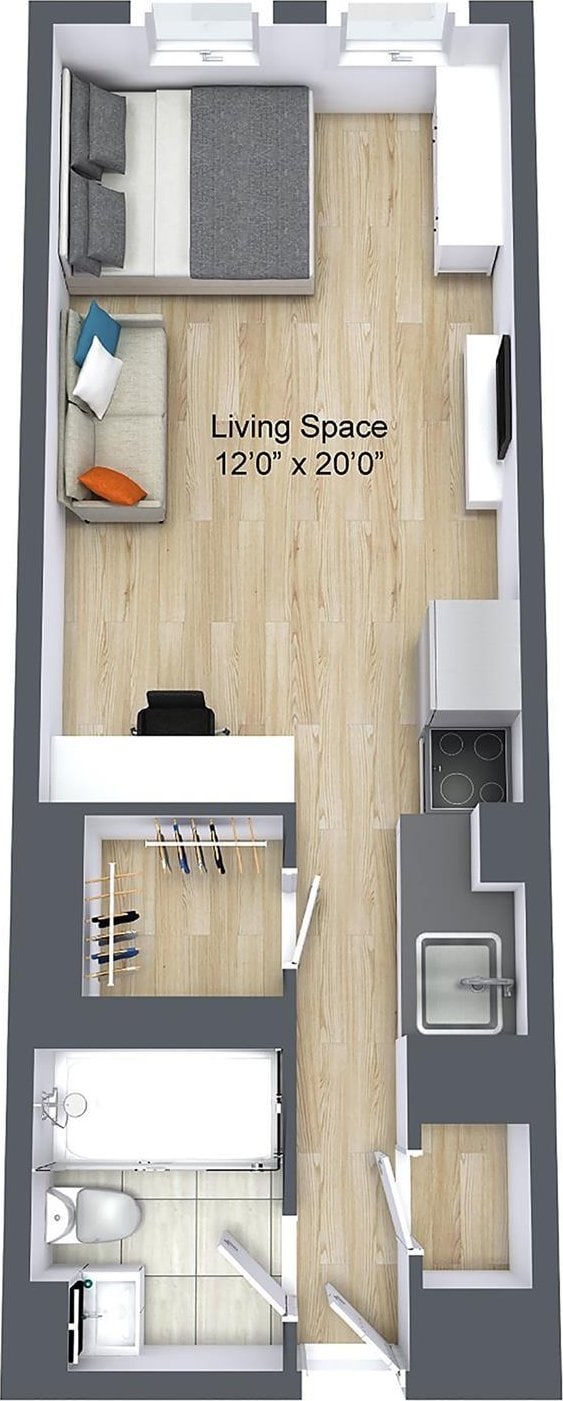 310 Riverside Dr Unit 1509, New York Manhattan, NY 10025 - view of floor plan / room layout
