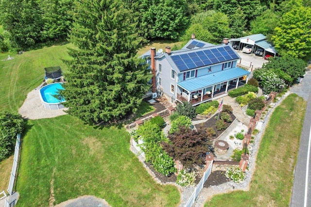 278 Gibson Hill Rd, Chester, NY 10918 - view from above of property featuring a pool area