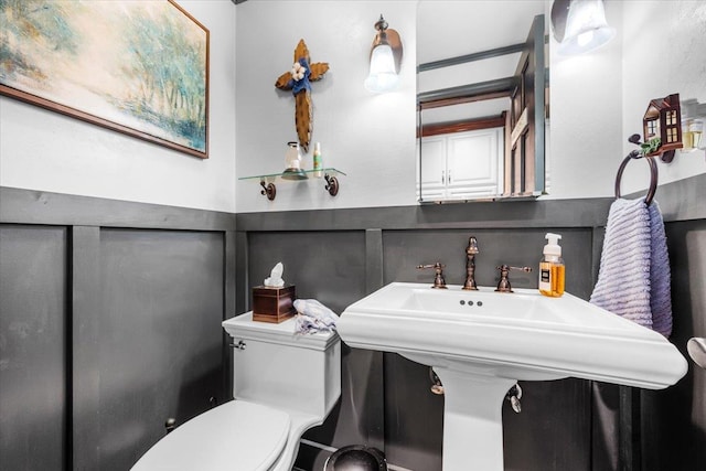 278 Gibson Hill Rd, Chester, NY 10918 - bathroom with toilet and a decorative wall