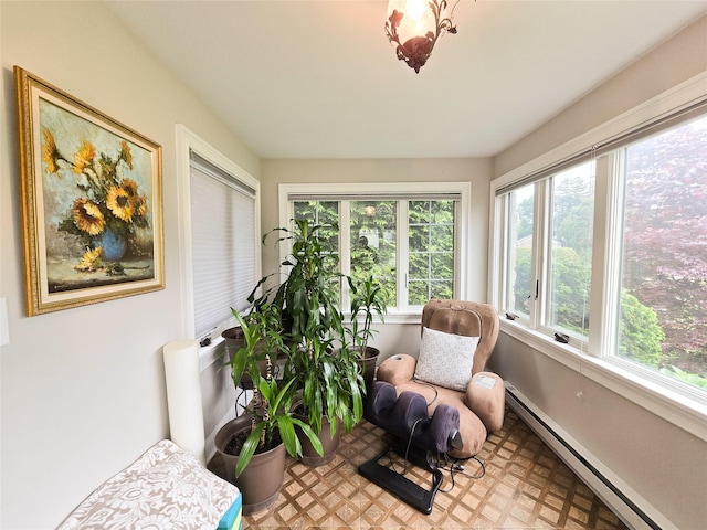 352 Mill Spring Rd, Manhasset, NY 11030 - sunroom / solarium with a baseboard heating unit and baseboards
