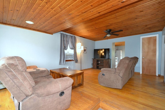 187 Smith Ave, Islip, NY 11751 - living area featuring light wood finished floors, a ceiling fan, and wooden ceiling