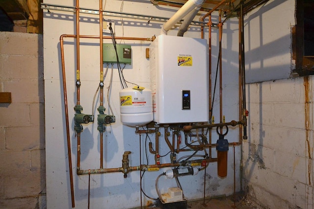 187 Smith Ave, Islip, NY 11751 - utility room with water heater