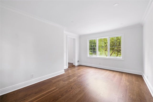 45 Fenimore Rd, New Rochelle, NY 10804 - spare room featuring dark wood-type flooring and crown molding