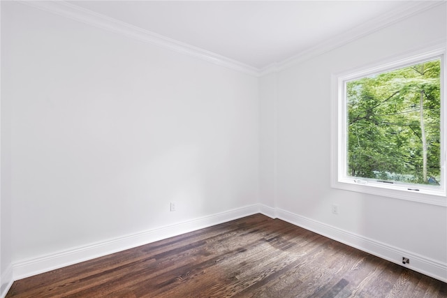 45 Fenimore Rd, New Rochelle, NY 10804 - empty room featuring dark wood-type flooring and ornamental molding