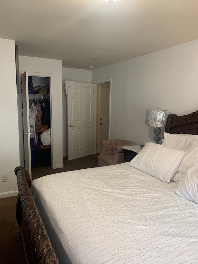 304 Warburton Ave Unit 3A, Yonkers, NY 10701 - bedroom with a closet, a walk in closet, and dark carpet