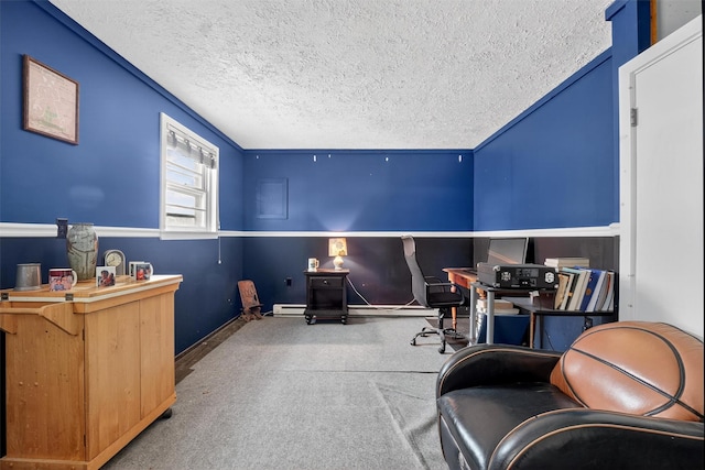 57 Panorama Dr, Patterson, NY 12563 - carpeted office with a textured ceiling