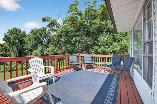 57 Panorama Dr, Patterson, NY 12563 - deck featuring view of wooded area
