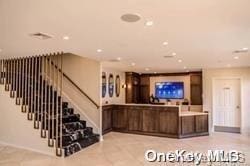 206-05 Emily Rd Unit 6U, Bayside, NY 11360 - bar with stairs and recessed lighting