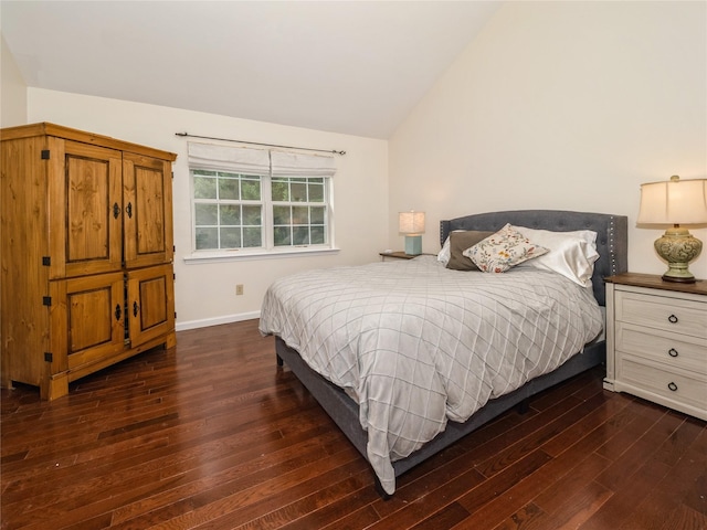 47 Muirfield Ct, Poughkeepsie, NY 12603 - bedroom with wood-type flooring, vaulted ceiling, and baseboards