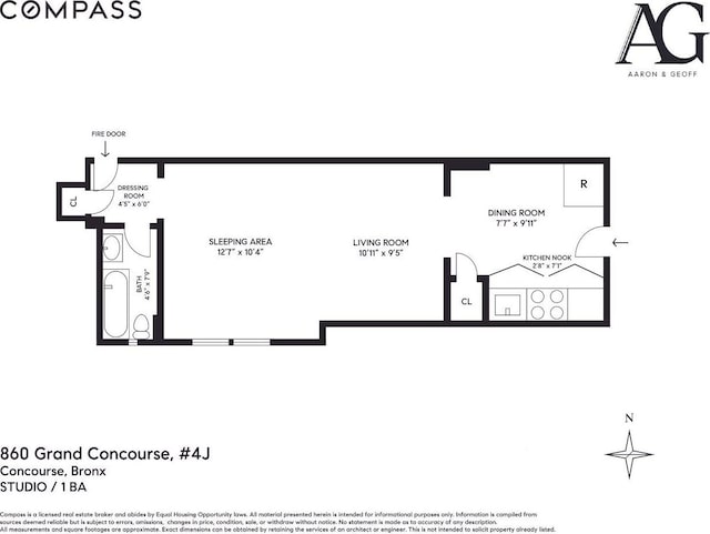 860 Grand Concourse Unit 4J, Bronx, NY 10451 - home floor plan
