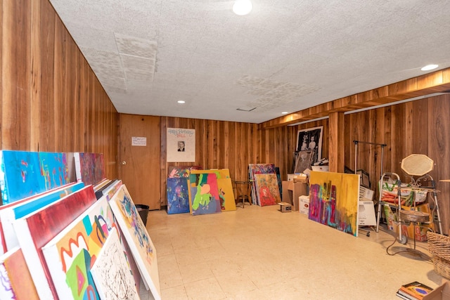 301 Margaret Blvd, Merrick, NY 11566 - game room featuring wooden walls