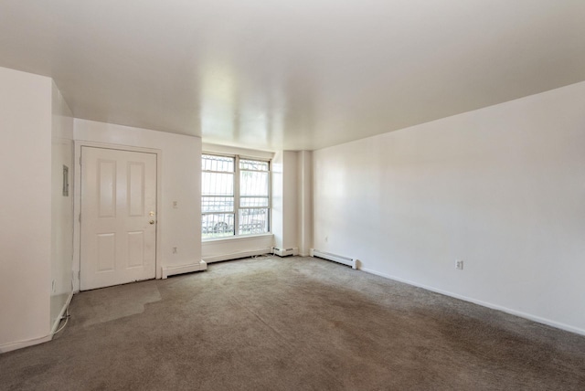 1830 Sterling Pl, Brooklyn, NY 11233 - empty room with carpet, baseboard heating, and baseboards