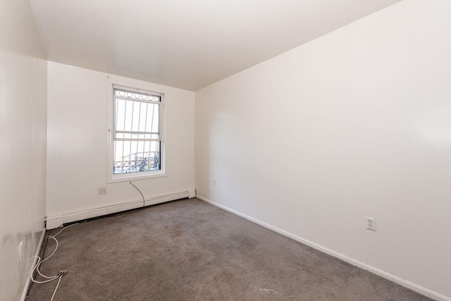 1830 Sterling Pl, Brooklyn, NY 11233 - unfurnished room featuring baseboard heating, carpet flooring, and baseboards