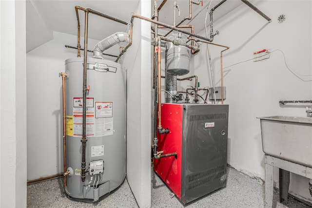 567 E 80th St, Brooklyn, NY 11236 - utilities featuring gas water heater and a heating unit