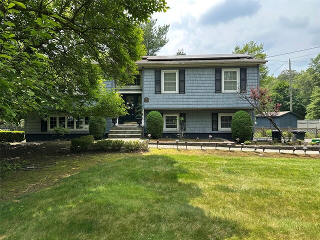 43 N Lorna Ln, Airmont, NY 10901 - view of front facade featuring roof mounted solar panels