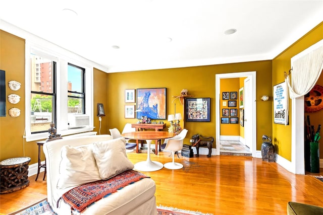 690 Riverside Dr Unit 5E, New York Manhattan, NY 10031 - living room with wood finished floors and baseboards