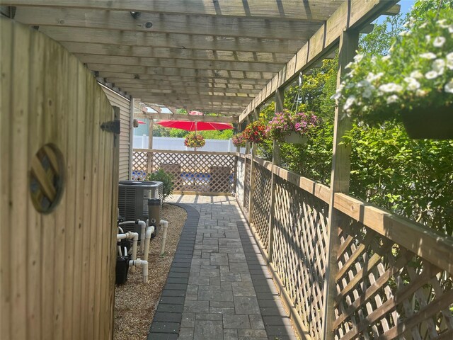 70 Pacific St, North Babylon, NY 11703 - view of patio with a pergola