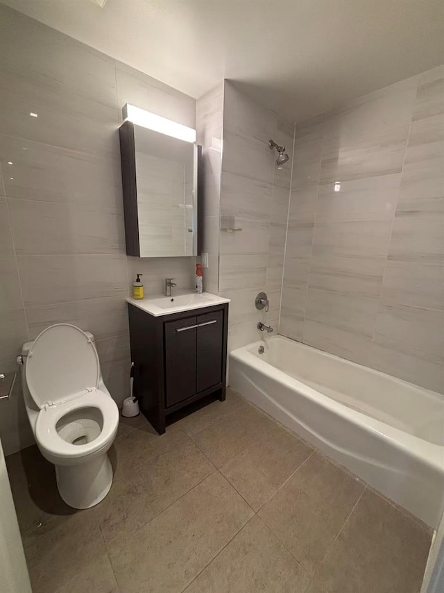 4223 Parsons Blvd Unit 5D, Flushing, NY 11355 - bathroom with tile patterned floors, shower / tub combination, vanity, and toilet