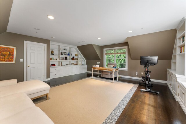 19 Rock Hill Ln, Scarsdale, NY 10583 - bedroom with dark wood finished floors, baseboards, and recessed lighting