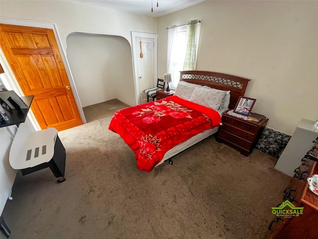 204-03 Murdock Ave, Saint Albans, NY 11412 - bedroom with carpet and arched walkways