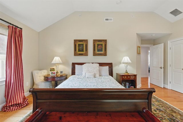 9 Constance Ave, Dobbs Ferry, NY 10522 - bedroom with vaulted ceiling, light wood finished floors, and baseboards