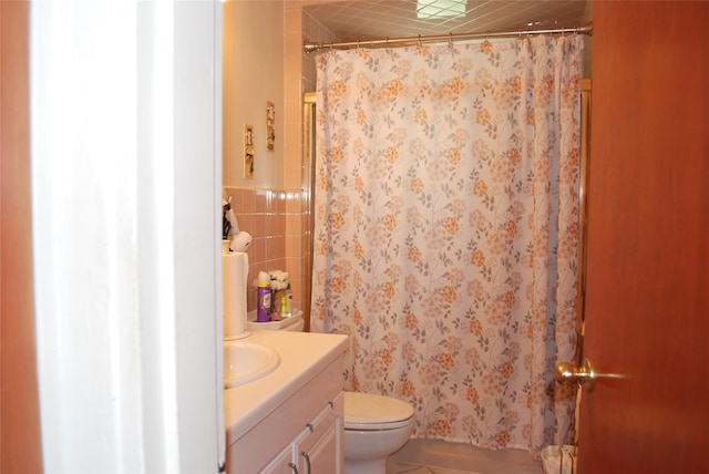 4026 208th St, Bayside, NY 11361 - full bath with vanity and a shower with shower curtain