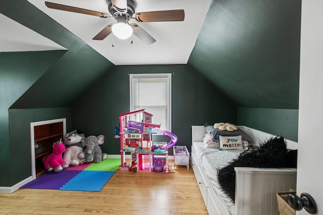 26 Richard Ave, Ronkonkoma, NY 11779 - bedroom with wood finished floors, a ceiling fan, and lofted ceiling
