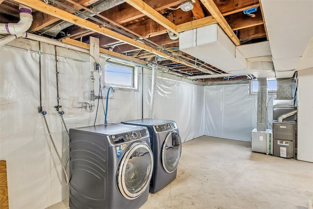 26 Richard Ave, Ronkonkoma, NY 11779 - below grade area featuring washer and dryer and heating unit