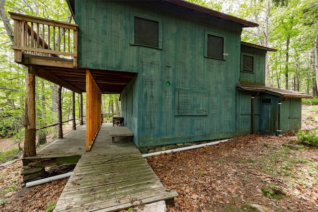215 Little Pond Rd, Pawling, NY 12564 - view of home's exterior with a wooden deck