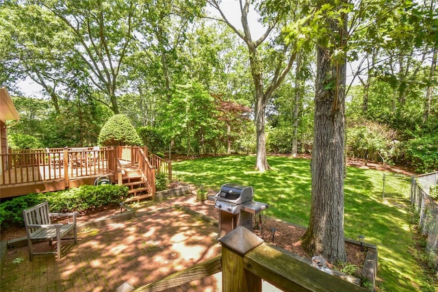 12 Cordwood Path, Shoreham, NY 11786 - wooden deck featuring a grill