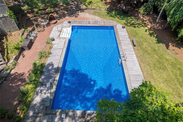 12 Cordwood Path, Shoreham, NY 11786 - outdoor pool featuring a yard