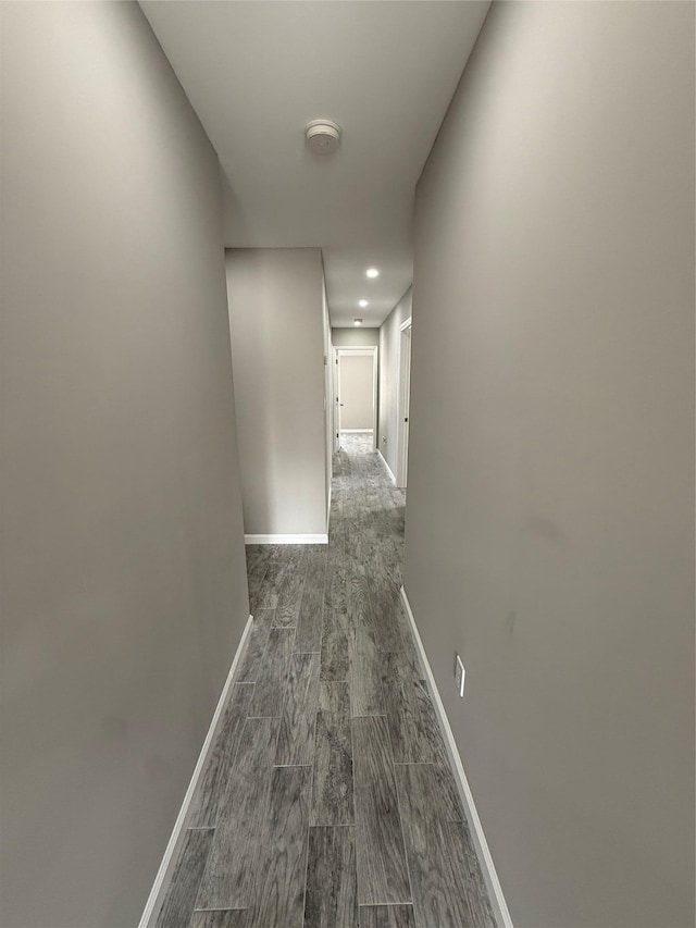 10917 124th St, South Ozone Park, NY 11420 - hall with wood finished floors, baseboards, and recessed lighting