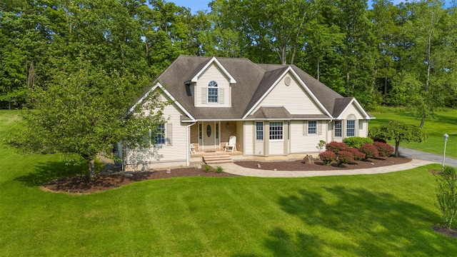 16 Hidden View Dr, Newburgh, NY 12550 - view of front of property featuring a front lawn and covered porch