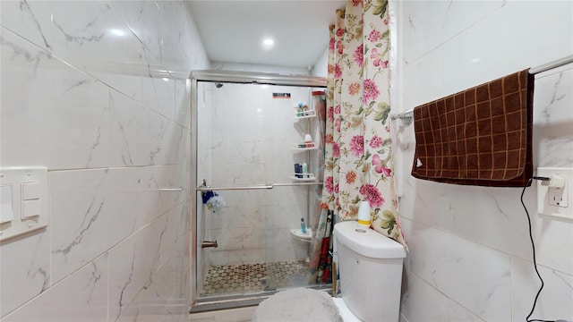 10920 116th St, South Ozone Park, NY 11420 - bathroom featuring a shower stall and toilet
