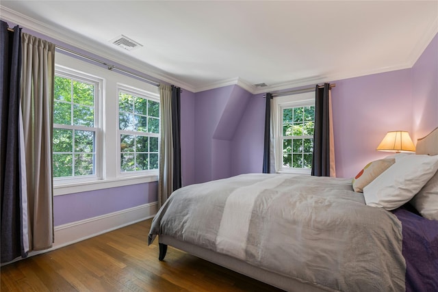 225 Fisher Ave, White Plains, NY 10606 - bedroom with ornamental molding and wood finished floors