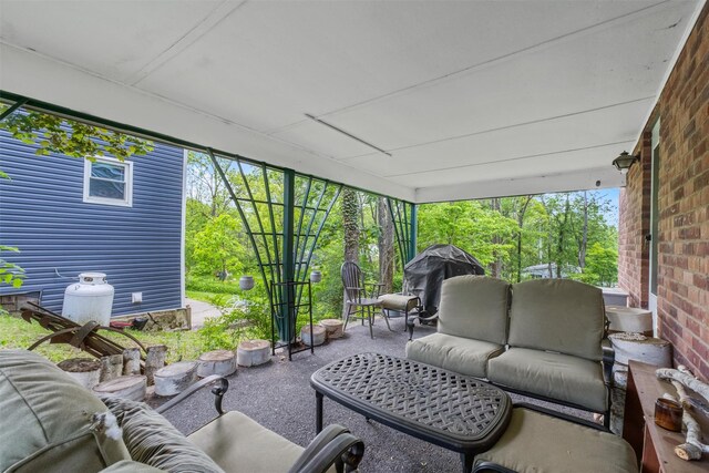 5 Fairview Ave, New Paltz, NY 12561 - view of patio with an outdoor living space and a grill