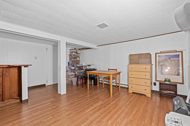 5 Fairview Ave, New Paltz, NY 12561 - office featuring wood finished floors and a baseboard heating unit