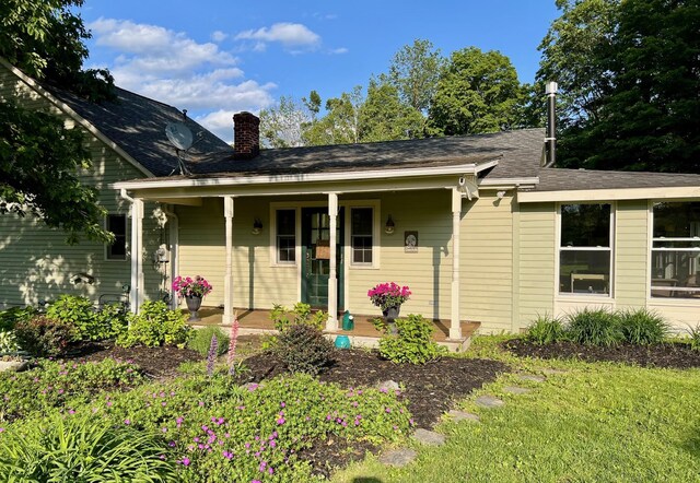 184 Sawchuck Rd, Millerton, NY 12546 - view of front of home featuring a chimney and covered porch