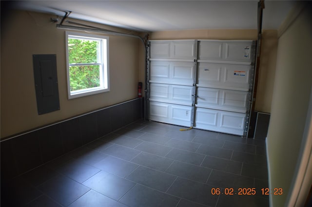 294 Fir Grove Rd, Ronkonkoma, NY 11779 - garage with electric panel and a wainscoted wall